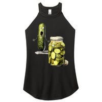 Funny Pickle Surprise A Cucumber And A Jar Of Sliced Pickles Gift Women's Perfect Tri Rocker Tank