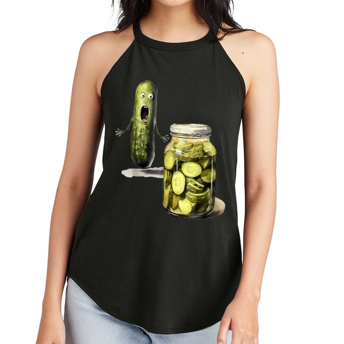 Funny Pickle Surprise A Cucumber And A Jar Of Sliced Pickles Gift Women's Perfect Tri Rocker Tank