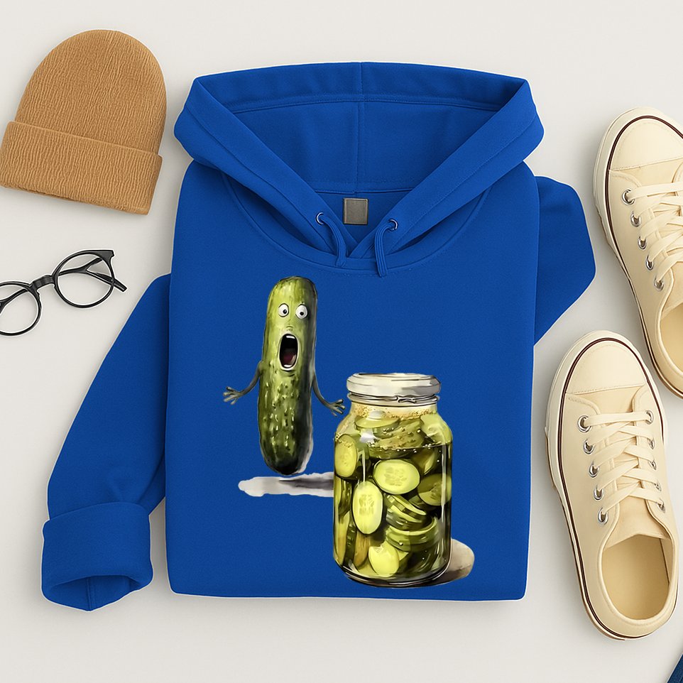 Funny Pickle Surprise A Cucumber And A Jar Of Sliced Pickles Gift Hoodie