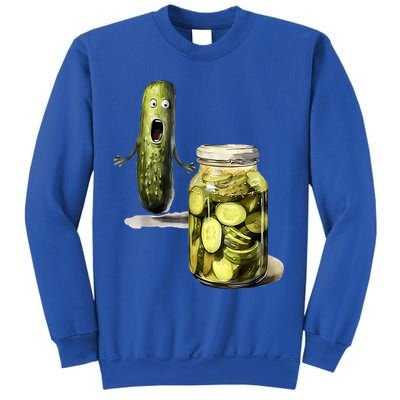 Funny Pickle Surprise A Cucumber And A Jar Of Sliced Pickles Gift Sweatshirt