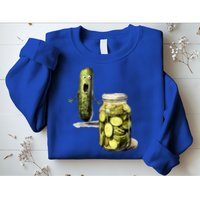 Funny Pickle Surprise A Cucumber And A Jar Of Sliced Pickles Gift Sweatshirt