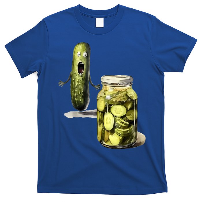 Funny Pickle Surprise A Cucumber And A Jar Of Sliced Pickles Gift T-Shirt