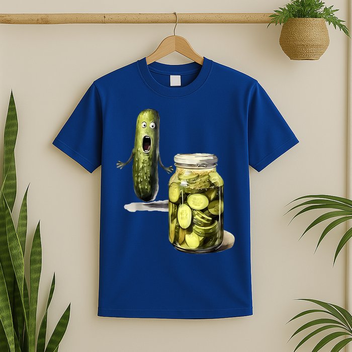 Funny Pickle Surprise A Cucumber And A Jar Of Sliced Pickles Gift T-Shirt