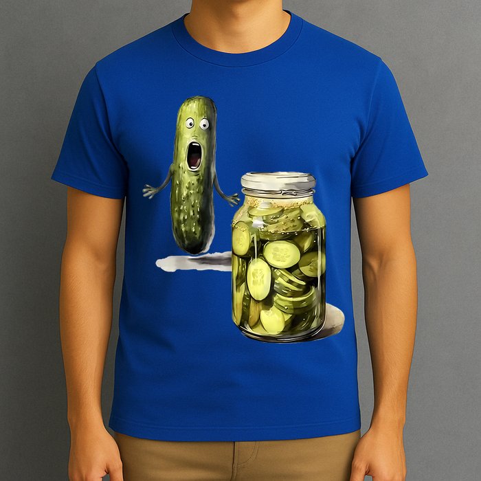Funny Pickle Surprise A Cucumber And A Jar Of Sliced Pickles Gift T-Shirt
