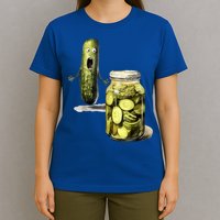Funny Pickle Surprise A Cucumber And A Jar Of Sliced Pickles Gift T-Shirt