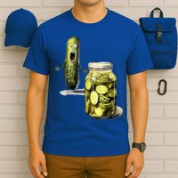 Funny Pickle Surprise A Cucumber And A Jar Of Sliced Pickles Gift T-Shirt