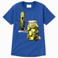 Funny Pickle Surprise A Cucumber And A Jar Of Sliced Pickles Gift Tall T-Shirt