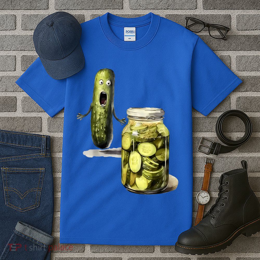 Funny Pickle Surprise A Cucumber And A Jar Of Sliced Pickles Gift Tall T-Shirt