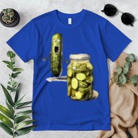 Funny Pickle Surprise A Cucumber And A Jar Of Sliced Pickles Gift Premium T-Shirt