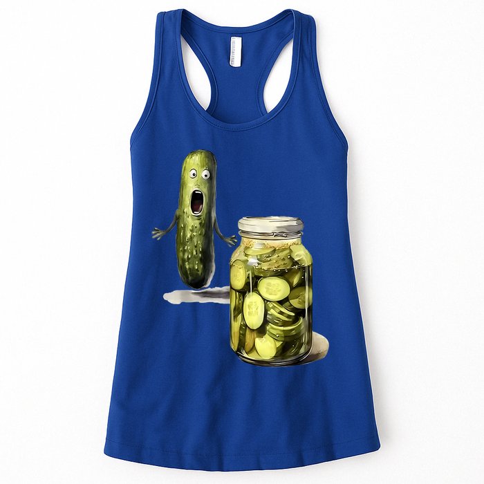 Funny Pickle Surprise A Cucumber And A Jar Of Sliced Pickles Gift Womens Tank Top