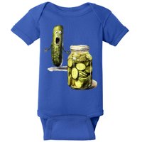 Funny Pickle Surprise A Cucumber And A Jar Of Sliced Pickles Gift Baby Bodysuit