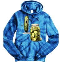 Funny Pickle Surprise A Cucumber And A Jar Of Sliced Pickles Gift Tie Dye Hoodie