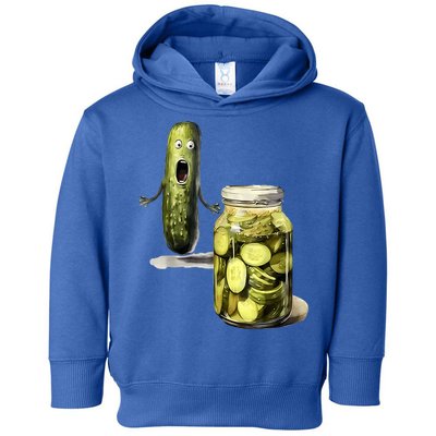 Funny Pickle Surprise A Cucumber And A Jar Of Sliced Pickles Gift Toddler Hoodie