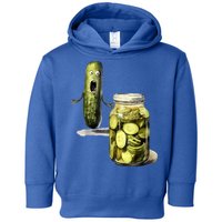 Funny Pickle Surprise A Cucumber And A Jar Of Sliced Pickles Gift Toddler Hoodie