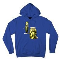 Funny Pickle Surprise A Cucumber And A Jar Of Sliced Pickles Gift Tall Hoodie