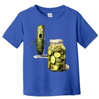 Funny Pickle Surprise A Cucumber And A Jar Of Sliced Pickles Gift Toddler T-Shirt