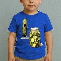 Funny Pickle Surprise A Cucumber And A Jar Of Sliced Pickles Gift Toddler T-Shirt
