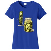 Funny Pickle Surprise A Cucumber And A Jar Of Sliced Pickles Gift Women's T-Shirt