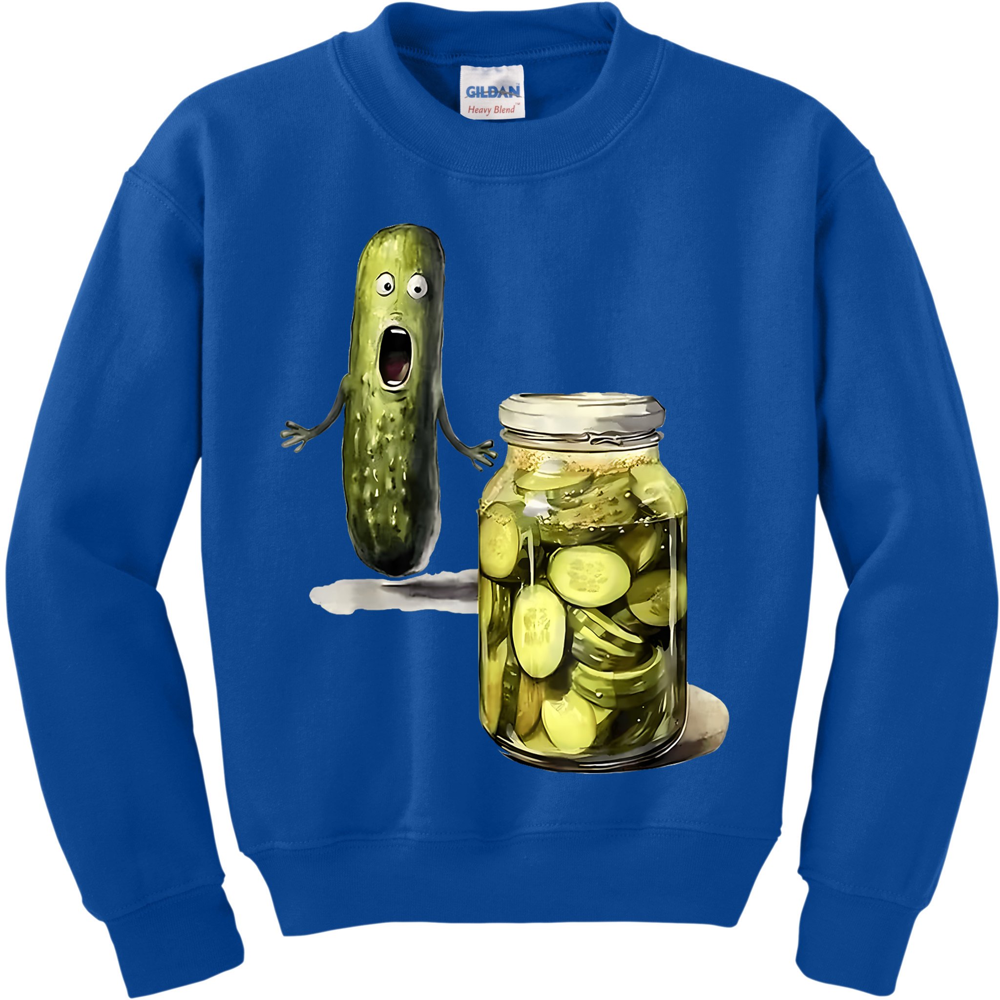 Funny Pickle Surprise A Cucumber And A Jar Of Sliced Pickles Gift Kids Sweatshirt