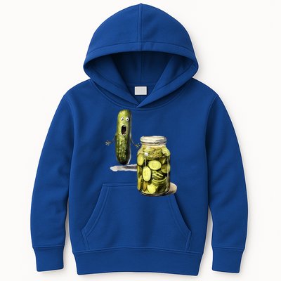 Funny Pickle Surprise A Cucumber And A Jar Of Sliced Pickles Gift Kids Hoodie