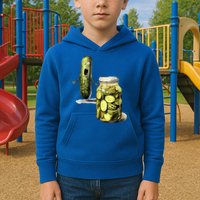 Funny Pickle Surprise A Cucumber And A Jar Of Sliced Pickles Gift Kids Hoodie