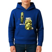 Funny Pickle Surprise A Cucumber And A Jar Of Sliced Pickles Gift Kids Hoodie