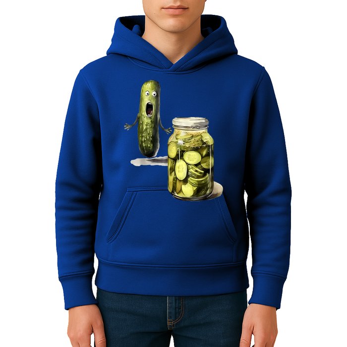 Funny Pickle Surprise A Cucumber And A Jar Of Sliced Pickles Gift Kids Hoodie