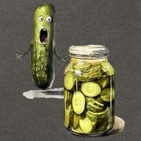 Funny Pickle Surprise A Cucumber And A Jar Of Sliced Pickles Gift Cotton Canvas Backpack