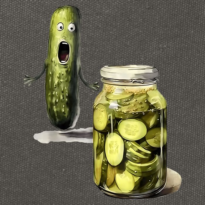 Funny Pickle Surprise A Cucumber And A Jar Of Sliced Pickles Gift Cotton Canvas Backpack
