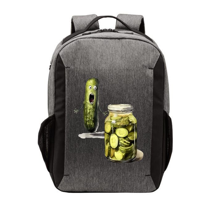 Funny Pickle Surprise A Cucumber And A Jar Of Sliced Pickles Gift Vector Backpack