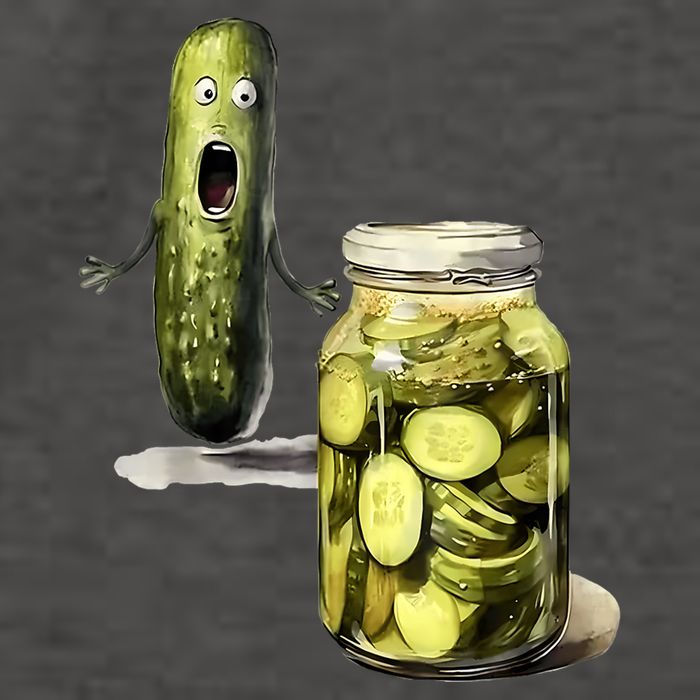 Funny Pickle Surprise A Cucumber And A Jar Of Sliced Pickles Gift Vector Backpack