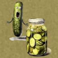 Funny Pickle Surprise A Cucumber And A Jar Of Sliced Pickles Gift Garment-Dyed Women's Muscle Tee