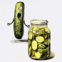 Funny Pickle Surprise A Cucumber And A Jar Of Sliced Pickles Gift Garment-Dyed Sweatshirt