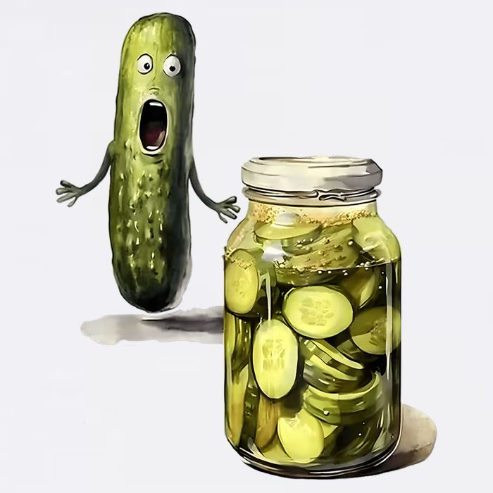 Funny Pickle Surprise A Cucumber And A Jar Of Sliced Pickles Gift Garment-Dyed Sweatshirt