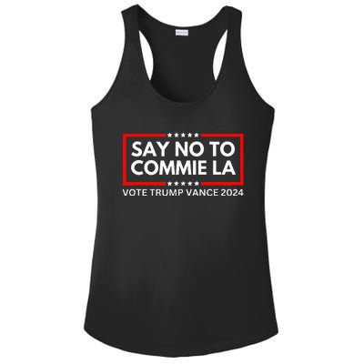 Funny Political Say No To Commie La Vote Trump Vance 2024 Ladies PosiCharge Competitor Racerback Tank