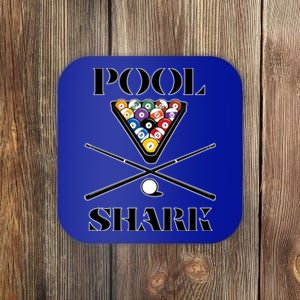 Funny Pool Shark Gift Artbilliards And Pool Cool Gift Coaster