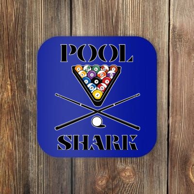 Funny Pool Shark Gift Artbilliards And Pool Cool Gift Coaster