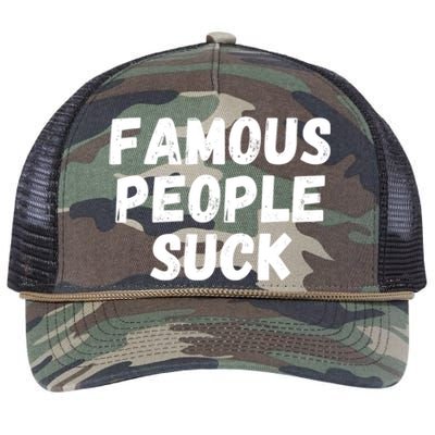 Famous People Suck Retro Rope Trucker Hat Cap