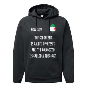 Free Palestine Support Middle East Peace Performance Fleece Hoodie