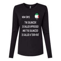 Free Palestine Support Middle East Peace Womens Cotton Relaxed Long Sleeve T-Shirt