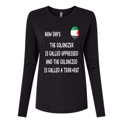 Free Palestine Support Middle East Peace Womens Cotton Relaxed Long Sleeve T-Shirt