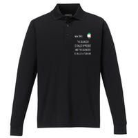 Free Palestine Support Middle East Peace Performance Long Sleeve Polo