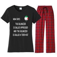 Free Palestine Support Middle East Peace Women's Flannel Pajama Set