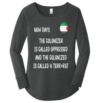 Free Palestine Support Middle East Peace Women's Perfect Tri Tunic Long Sleeve Shirt