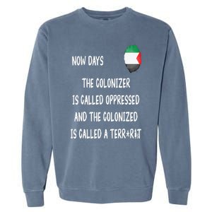 Free Palestine Support Middle East Peace Garment-Dyed Sweatshirt