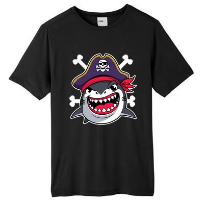 Funny Pirate Shark Crossbones Halloween Costume Tall Fusion ChromaSoft Performance T-Shirt