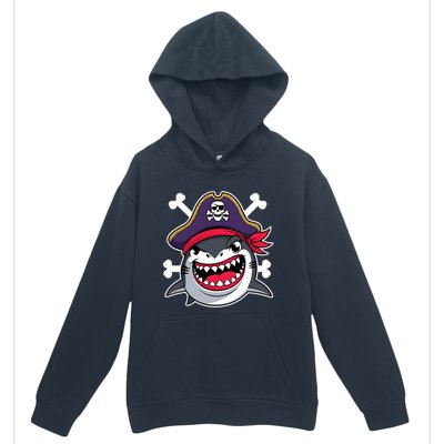 Funny Pirate Shark Crossbones Halloween Costume Urban Pullover Hoodie