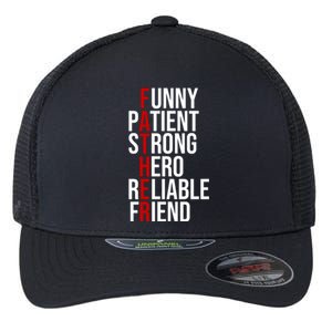 Father Patient Strong Hero Definition Dad Gift Flexfit Unipanel Trucker Cap