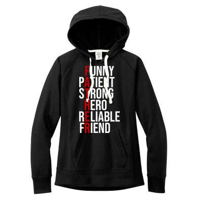 Father Patient Strong Hero Definition Dad Gift Women's Fleece Hoodie