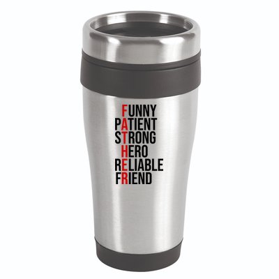Father Patient Strong Hero Definition Dad Gift 16oz Travel Tumbler